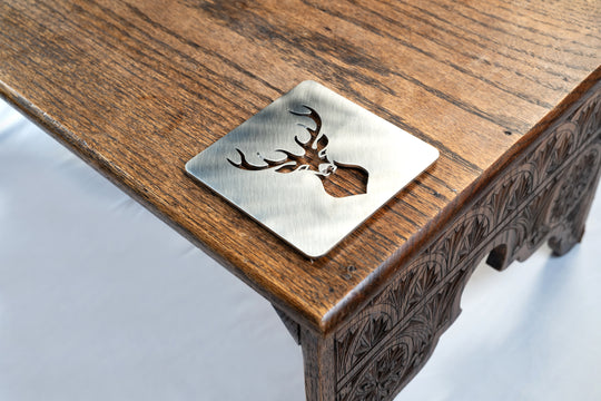 Stag metal coaster