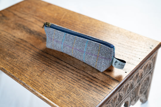 Tweed Zip Pencil Case