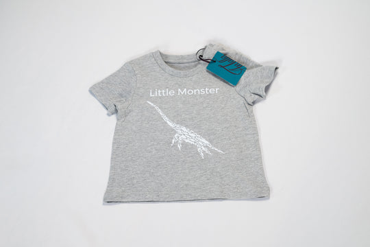 Loch Ness Little Monster Baby T-Shirt - Grey