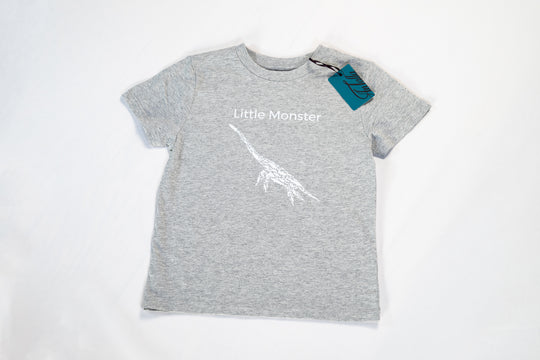 Loch Ness Little Monster Kids T-Shirt - Grey