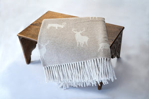 Stag Throw Grey