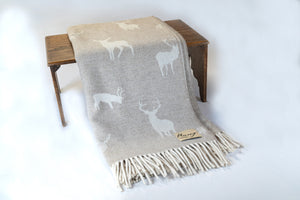 Stag Throw Grey