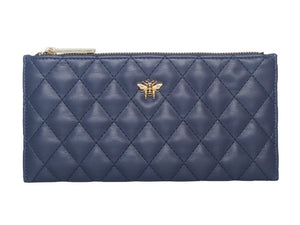 Alice Wheeler Navy Quilted Purse
