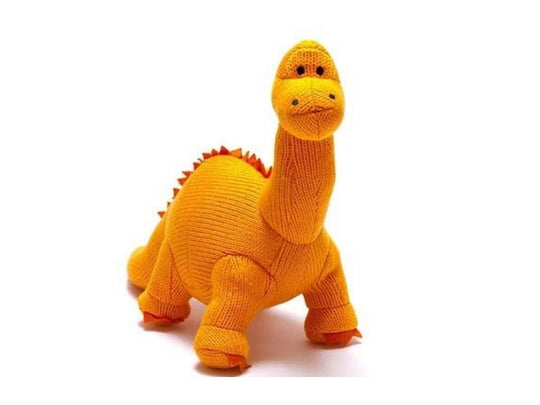 Knitted Orange Diplodocus - Medium